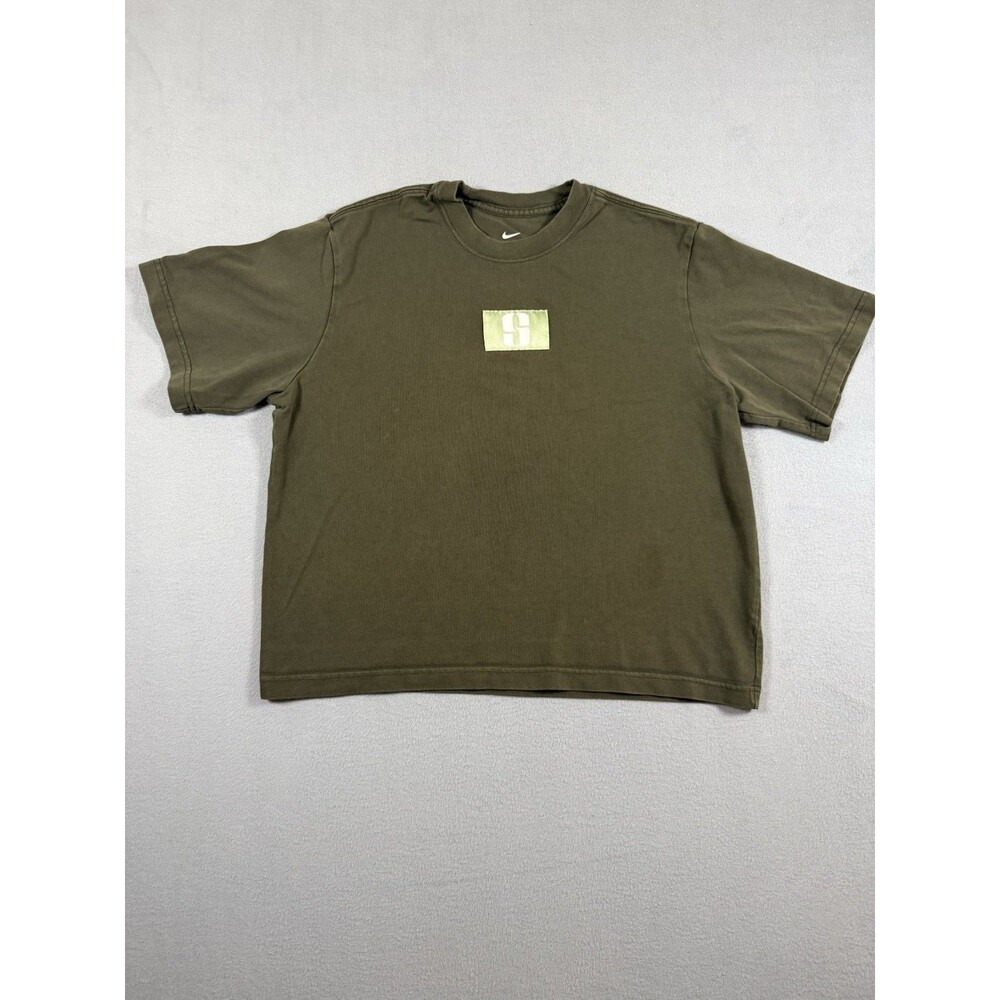 Nike Sabrina Ionescu Boxy T-Shirt Womens Small Olive Green Graphic Short Sleeve